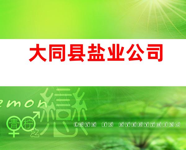 大同县盐业公司